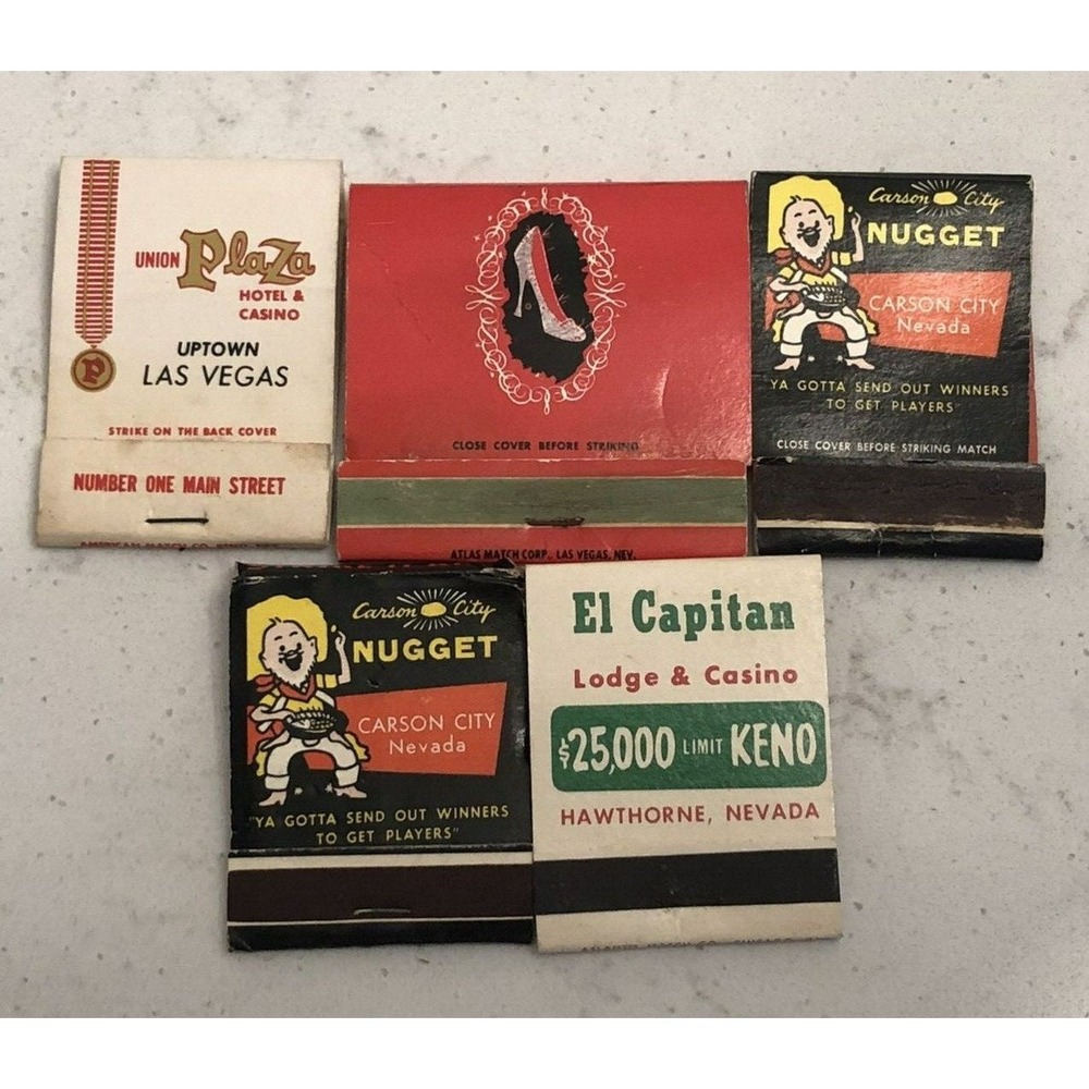 Vintage Lot Matchbooks and Covers Casinos The Plaza Gambling Saloon Mix Ephemera